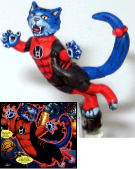 HeroClix Red Lantern Cat Custom