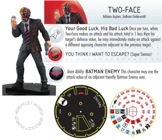 HeroClix Two-Face Dark Knight Rises Spoilers Dials