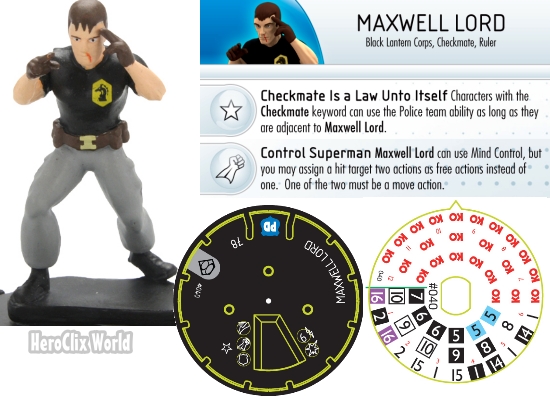 HeroClix Maxwell Lord dial