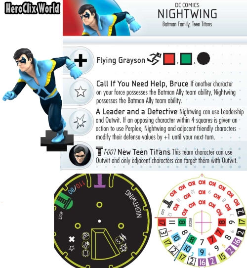 Nightwing HeroClix Dial
