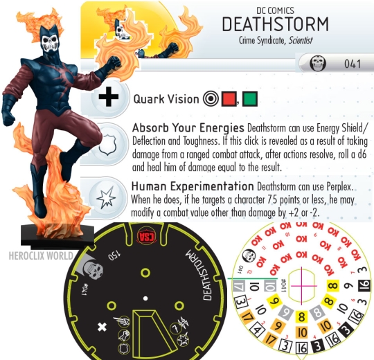 HeroClix Trinity War Spoilers: Deathstorm dial