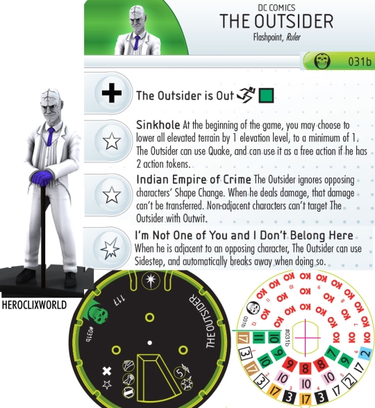 Trinity War The Outsider HeroClix Dial