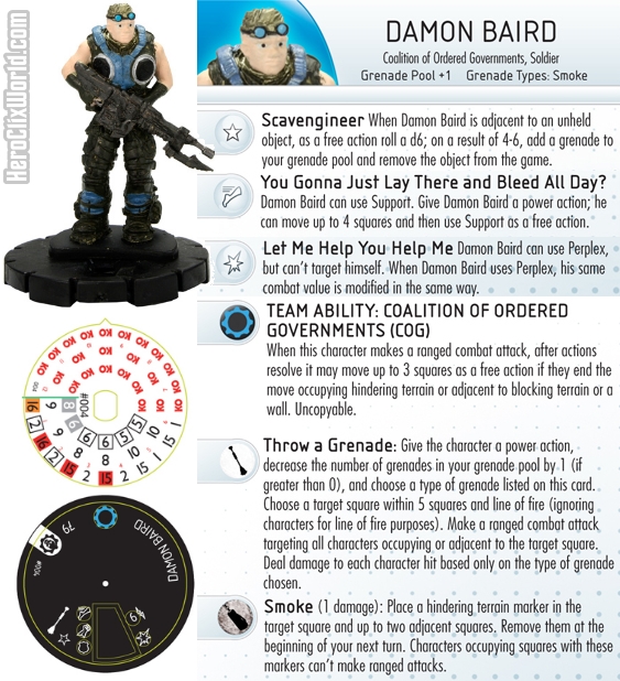 HeroClix Gears of War Baird