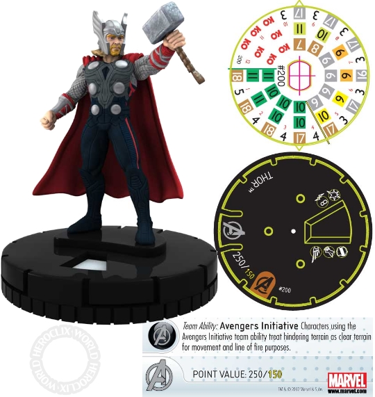 Free comic Book Day Thor HeroClix Figure Dial 2012
